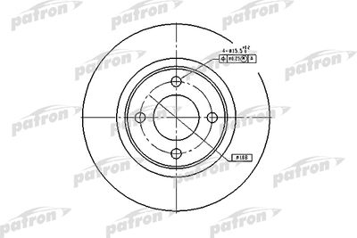 Тормозной диск PATRON PBD2601 для AUDI COUPE