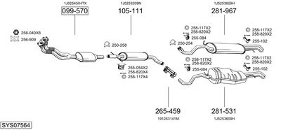 Изпускателна система BOSAL SYS07564