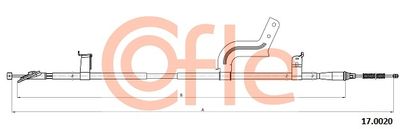 Тросик, cтояночный тормоз COFLE 17.0020 для NISSAN MICRA