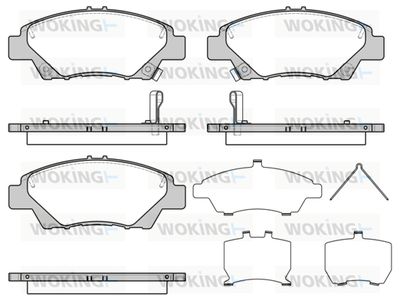 WOKING P12583.42 Тормозные колодки и сигнализаторы  для HONDA JAZZ IV (GK_) 1.3