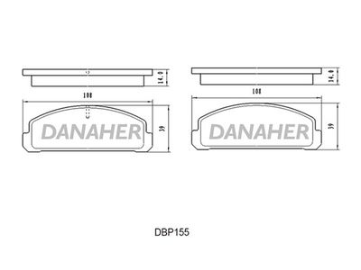 DANAHER DBP155 Тормозные колодки и сигнализаторы  для MAZDA 323 I (FA) 1.3