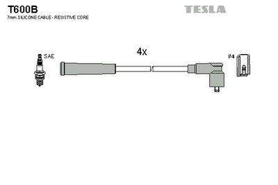 Комплект проводов зажигания TESLA T600B для SEAT TERRA