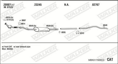 ABGASANLAGE WALKER MBK017063CC
