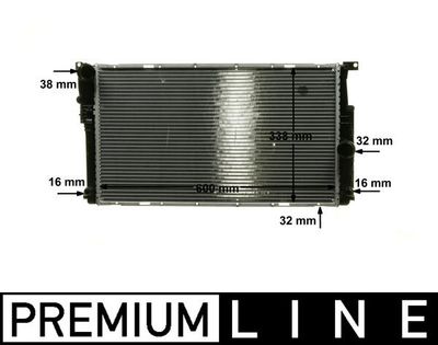 Radiator, engine cooling CR 1909 000P