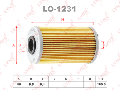 LO-1231 LYNXauto Масляный фильтр