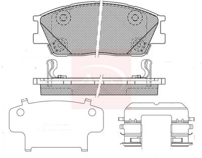 APEC Brake Pad Set, disc brake PAD2530