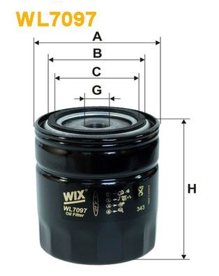 Масляный фильтр WIX FILTERS WL7097 для MERCEDES-BENZ HENSCHEL