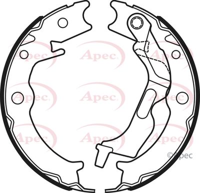 Brake Shoe Set, parking brake APEC SHU730