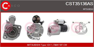 Стартер CASCO CST35136AS для MITSUBISHI COLT