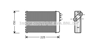 Теплообменник, отопление салона AVA QUALITY COOLING AU6087 для AUSTIN METRO