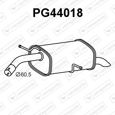 Глушитель выхлопных газов конечный VENEPORTE PG44018 для DS DS
