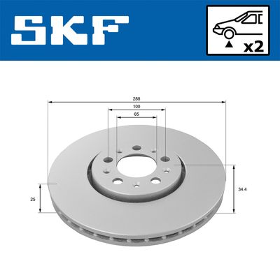 Brake Disc VKBD 80074 V2