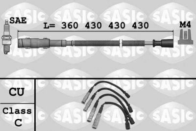 Комплект проводов зажигания SASIC 9286033 для MERCEDES-BENZ B-CLASS