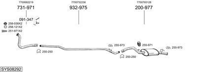 Układ wydechowy BOSAL SYS08292