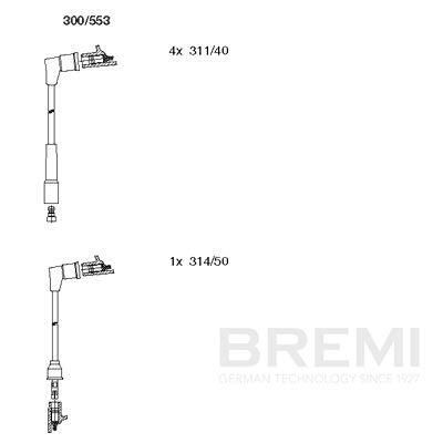 комплект запалителеи кабели BREMI 300/553
