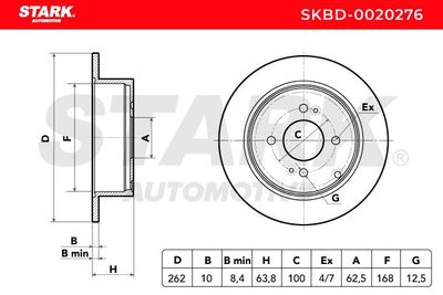 спирачен диск STARK SKBD-0020276
