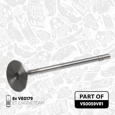 Sada ventilů, sací/výfukový ventil ET ENGINETEAM VS0059VR1
