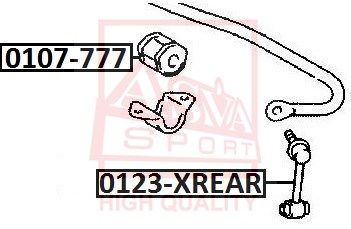 Втулка, стабилизатор ASVA 0107-777 для TOYOTA CROWN