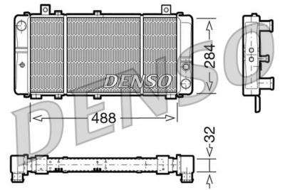 Радиатор, охлаждение двигателя DENSO DRM27001 для SKODA FAVORIT