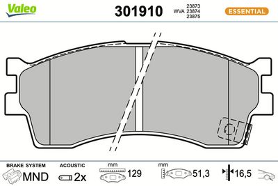 BREMSBELAGSATZ SCHEIBENBREMSE