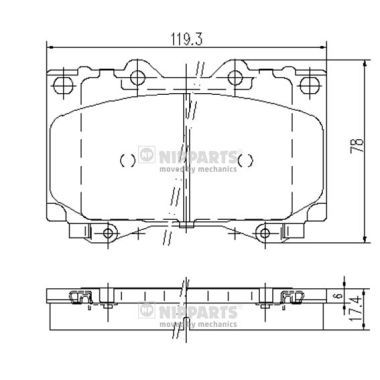 SET PLACUTE FRANA FRANA DISC NIPPARTS J3602097