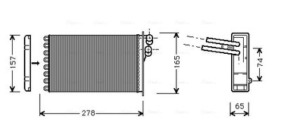 AVA QUALITY COOLING Kachelradiateur, interieurverwarming (AI6156)