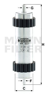 Bränslefilter MANN-FILTER WK 6037