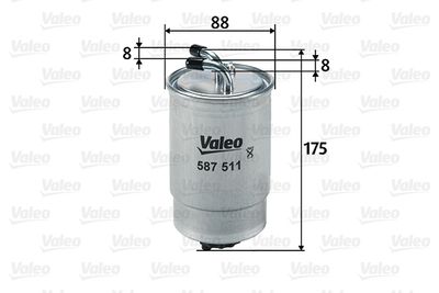 Топливный фильтр VALEO 587511 для MAZDA 121