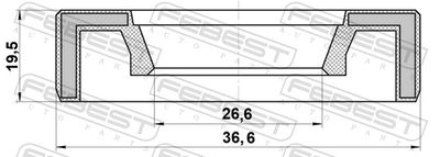 GARNITURă DE ETANșARE REGLAREA ARBORELUI CU CAME FEBEST 95AAY28360920X 1