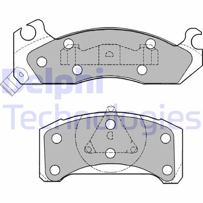 Комплект тормозных колодок, дисковый тормоз DELPHI LP1260 для FORD CAPRI