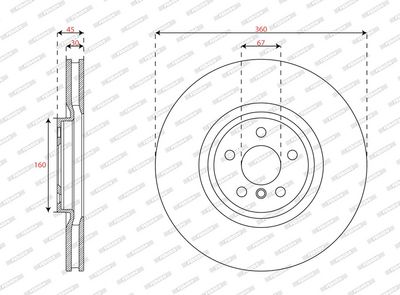 BREMSSCHEIBE FERODO DDF3025LC1 1