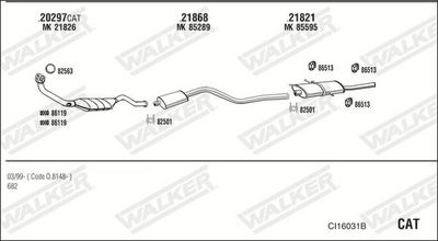 ABGASANLAGE WALKER CI16031B
