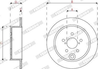 BREMSSCHEIBE FERODO DDF2560C 2