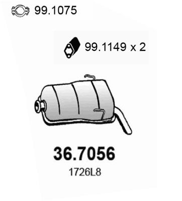 Tłumik końcowy ASSO 36.7056