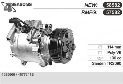 Компрессор, кондиционер AHE 57582 для CHRYSLER STRATUS