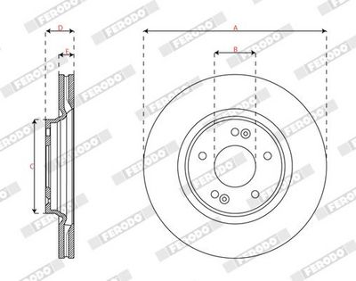 BREMSSCHEIBE FERODO DDF2718C 2