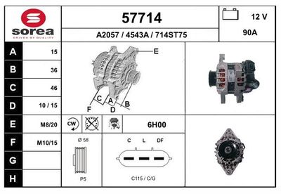 GENERATOR / ALTERNATOR EAI 57714