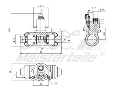 спирачно цилиндърче на колелото A.Z. Meisterteile AZMT-44-111-1145
