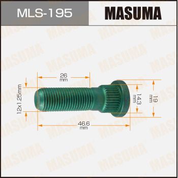 MASUMA MLS-195 Болт кріплення колеса для INFINITI (Инфинити)