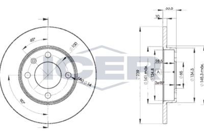 спирачен диск ICER 78BD5304-2