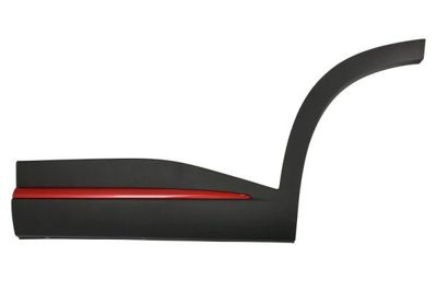 Garneerstroken for door Aan de voorkant Links (black-matt, met rode streep) past: OMODA 5 07.22-