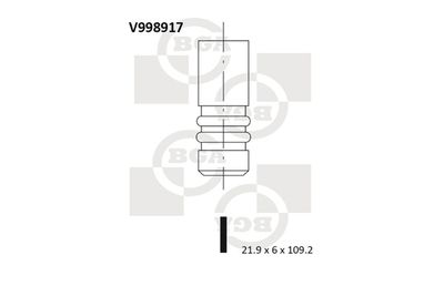 BGA V998917 Клапан впускной  для FIAT LINEA (Фиат Линеа)