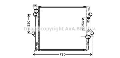 Радиатор, охлаждение двигателя AVA QUALITY COOLING TOA2478 для TOYOTA LAND CRUISER PRADO