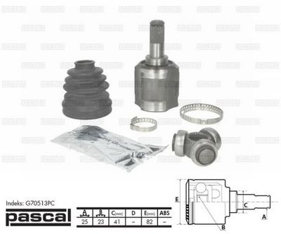 Ledsats, drivaxel PASCAL G70513PC