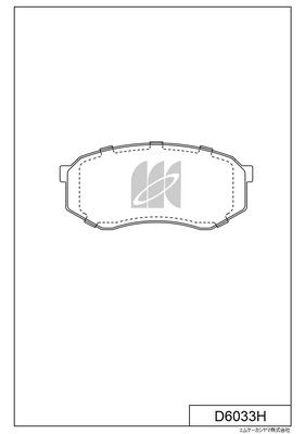 Комплект тормозных колодок, дисковый тормоз MK Kashiyama D6033H для MAZDA 929