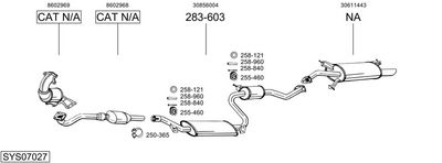 SISTEM DE ESAPAMENT BOSAL SYS07027