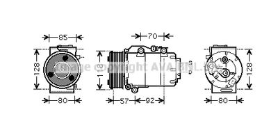 Компрессор, кондиционер PRASCO FDK394 для FORD C-MAX