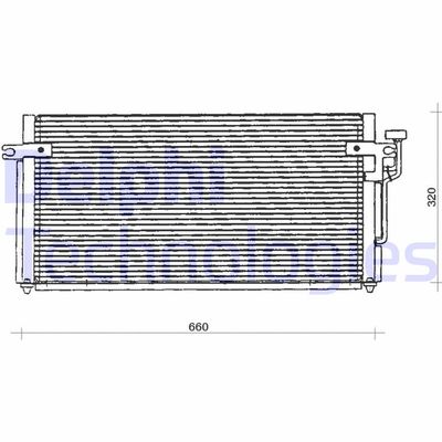 DELPHI TSP0225127 Радиатор кондиционера  для MITSUBISHI LANCER (Митсубиши Ланкер)