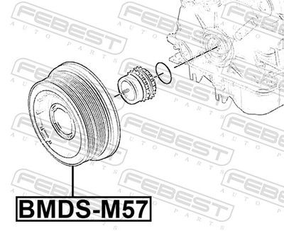 Belt Pulley, crankshaft BMDS-M57