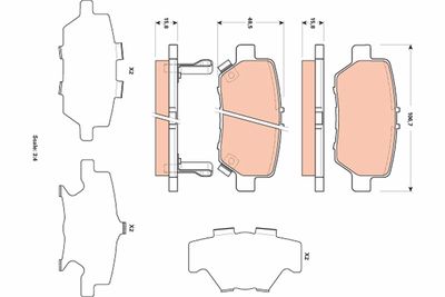 Комплект тормозных колодок, дисковый тормоз TRW GDB3512 для ACURA RL